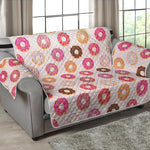 Pastel Donut Pattern Print Loveseat Protector