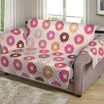 Pastel Donut Pattern Print Loveseat Protector