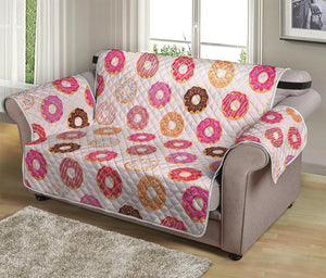 Pastel Donut Pattern Print Loveseat Protector