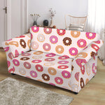 Pastel Donut Pattern Print Loveseat Slipcover