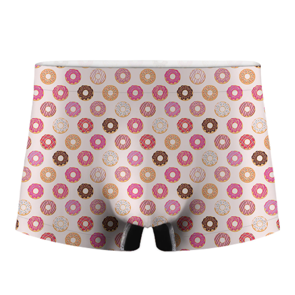 Pastel Donut Pattern Print Men's Boxer Briefs