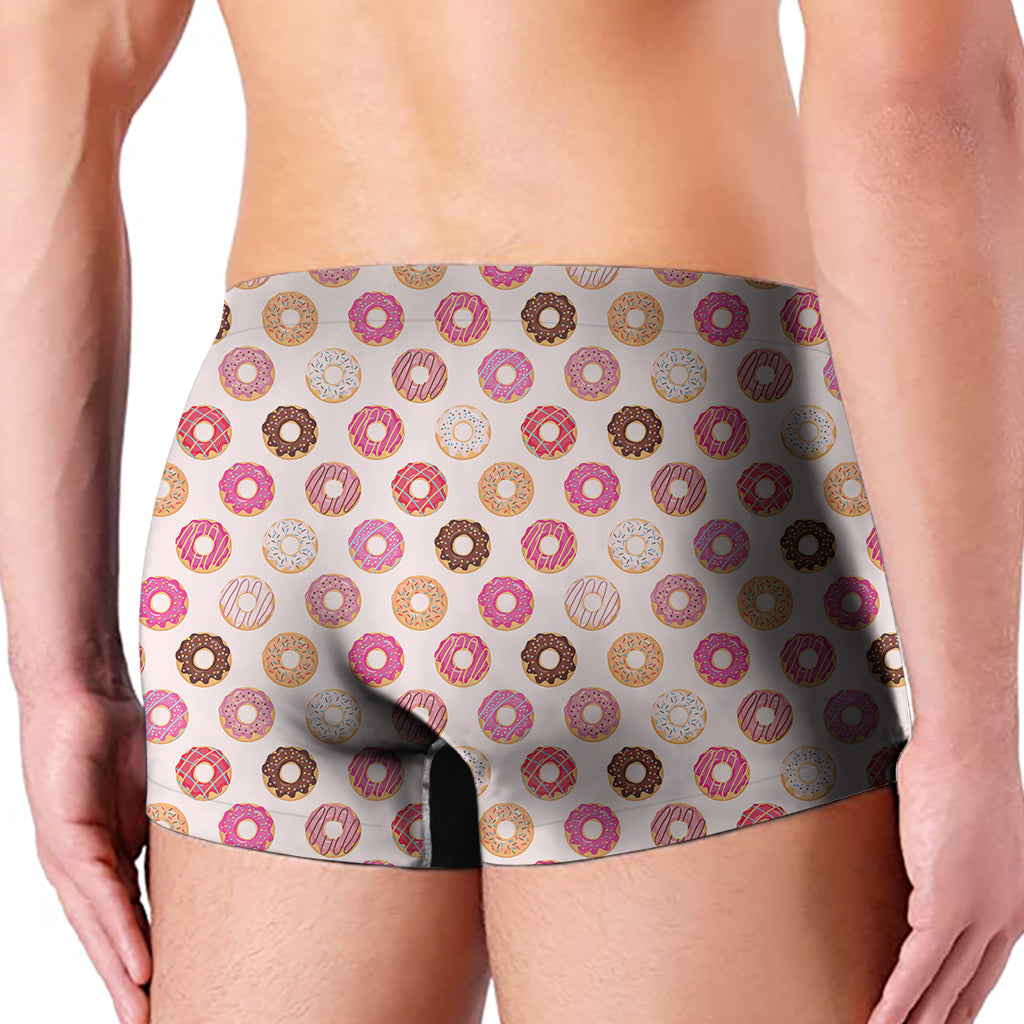 Pastel Donut Pattern Print Men's Boxer Briefs