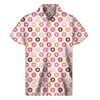 Pastel Donut Pattern Print Men's Short Sleeve Shirt