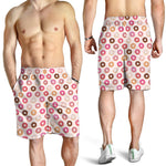 Pastel Donut Pattern Print Men's Shorts