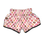 Pastel Donut Pattern Print Muay Thai Boxing Shorts