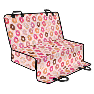 Pastel Donut Pattern Print Pet Car Back Seat Cover