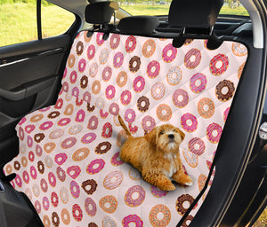 Pastel Donut Pattern Print Pet Car Back Seat Cover