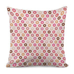 Pastel Donut Pattern Print Pillow Cover