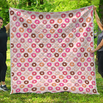 Pastel Donut Pattern Print Quilt