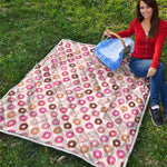 Pastel Donut Pattern Print Quilt