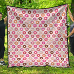 Pastel Donut Pattern Print Quilt