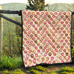 Pastel Donut Pattern Print Quilt