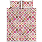 Pastel Donut Pattern Print Quilt Bed Set