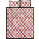 Pastel Donut Pattern Print Quilt Bed Set