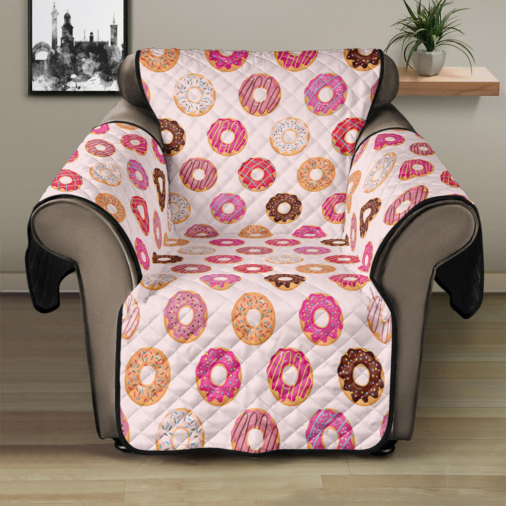 Pastel Donut Pattern Print Recliner Protector