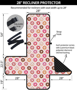 Pastel Donut Pattern Print Recliner Protector