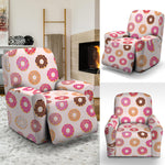 Pastel Donut Pattern Print Recliner Slipcover