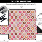 Pastel Donut Pattern Print Sofa Protector