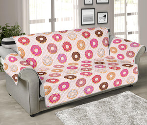 Pastel Donut Pattern Print Sofa Protector