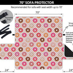 Pastel Donut Pattern Print Sofa Protector