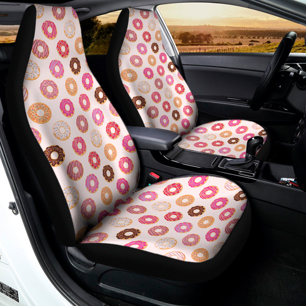 Pastel Donut Pattern Print Universal Fit Car Seat Covers