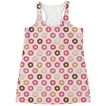 Pastel Donut Pattern Print Women's Racerback Tank Top