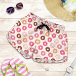 Pastel Donut Pattern Print Women's Shorts