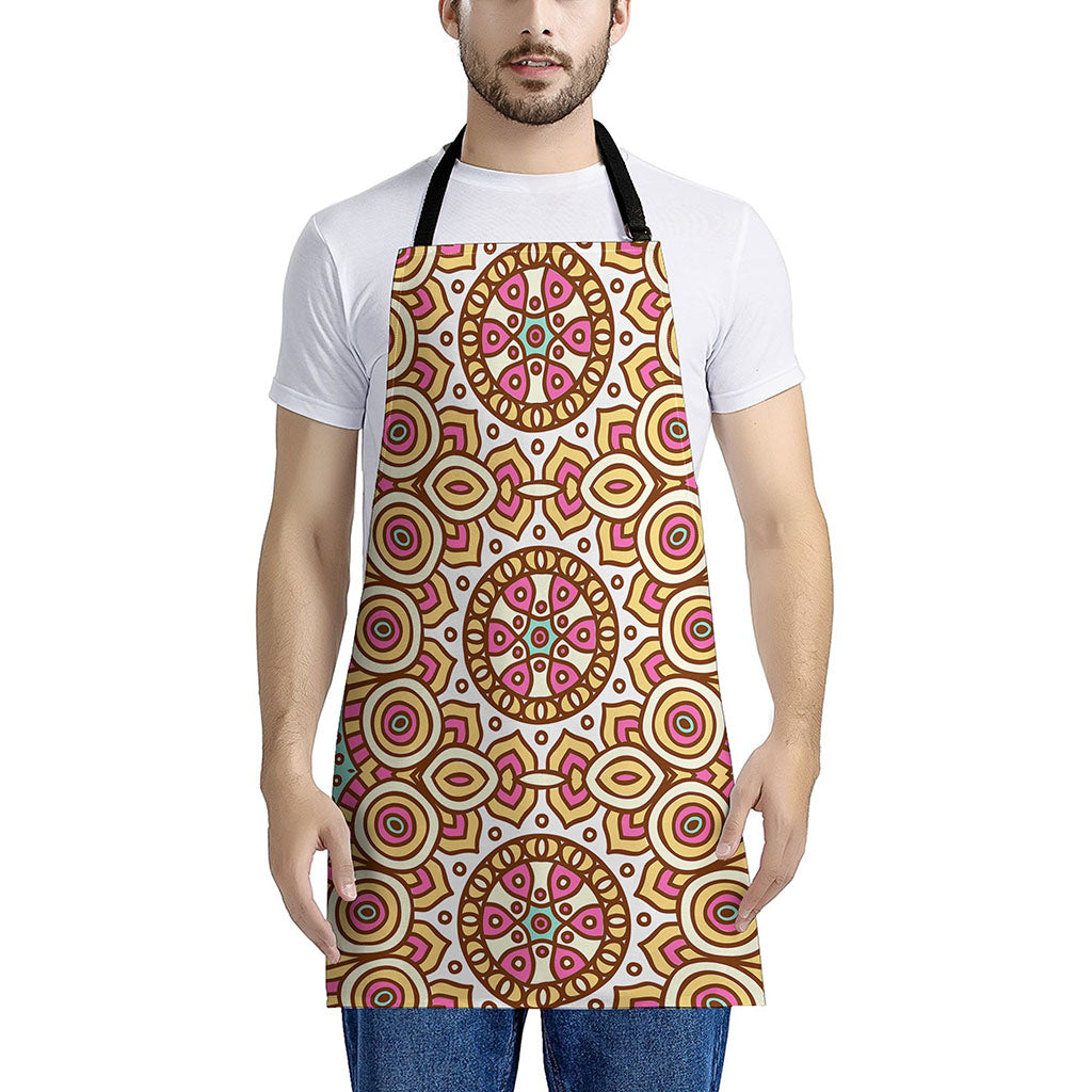 Pastel Ethnic Mandala Print Apron