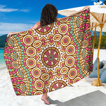Pastel Ethnic Mandala Print Beach Sarong Wrap