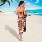 Pastel Ethnic Mandala Print Beach Sarong Wrap