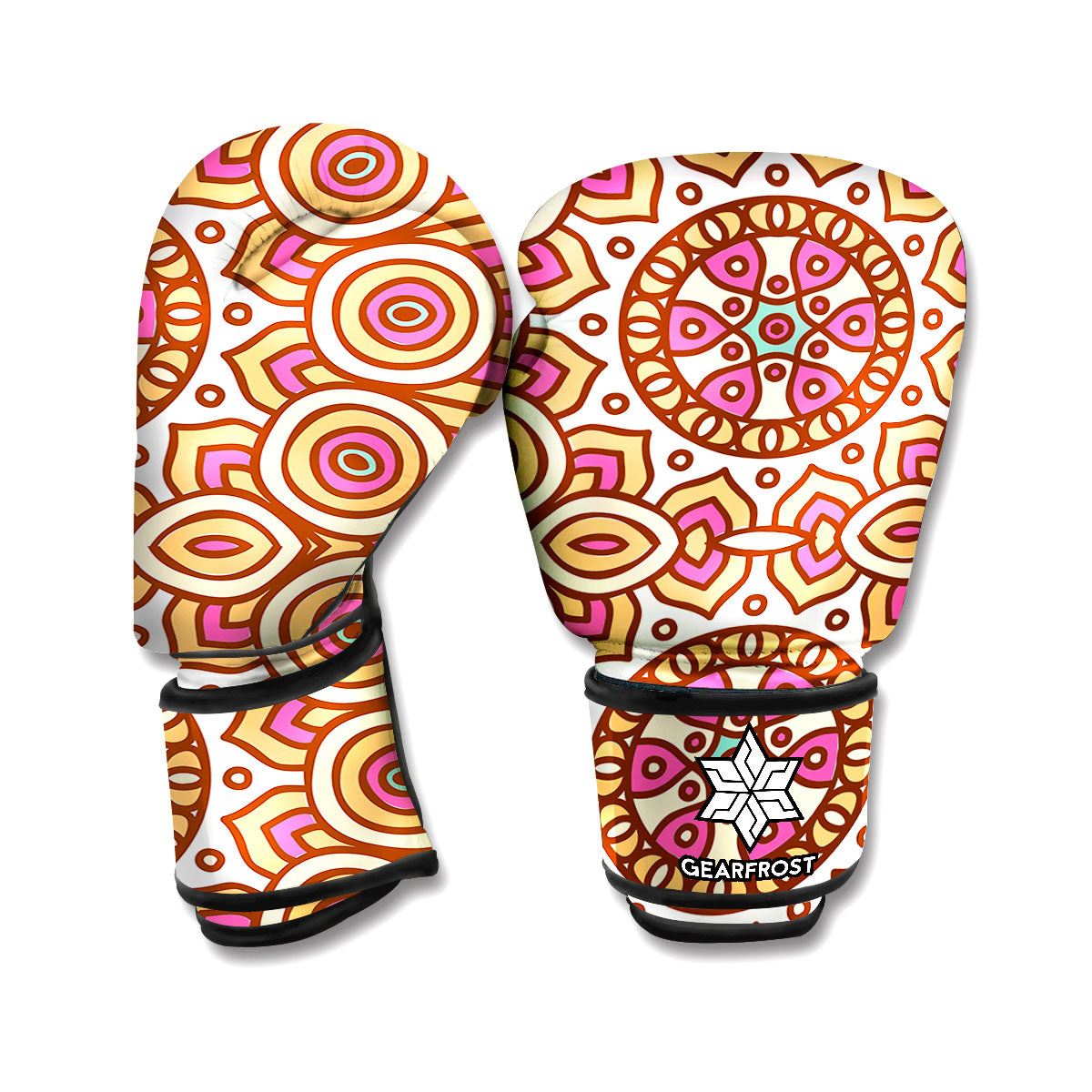Pastel Ethnic Mandala Print Boxing Gloves