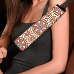 Pastel Ethnic Mandala Print Car Seat Belt Covers