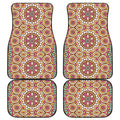 Pastel Ethnic Mandala Print Front and Back Car Floor Mats