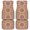 Pastel Ethnic Mandala Print Front and Back Car Floor Mats