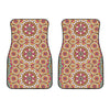 Pastel Ethnic Mandala Print Front Car Floor Mats