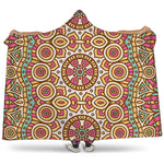 Pastel Ethnic Mandala Print Hooded Blanket
