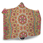 Pastel Ethnic Mandala Print Hooded Blanket