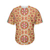 Pastel Ethnic Mandala Print Men's Baseball Jersey