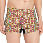 Pastel Ethnic Mandala Print Men's Boxer Briefs