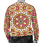 Pastel Ethnic Mandala Print Men's Crewneck Sweatshirt GearFrost