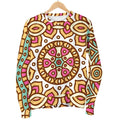 Pastel Ethnic Mandala Print Men's Crewneck Sweatshirt