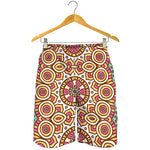 Pastel Ethnic Mandala Print Men's Shorts