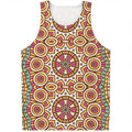 Pastel Ethnic Mandala Print Men's Tank Top