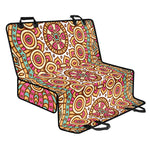 Pastel Ethnic Mandala Print Pet Car Back Seat Cover