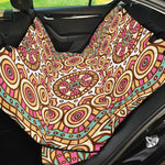 Pastel Ethnic Mandala Print Pet Car Back Seat Cover