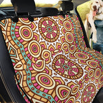 Pastel Ethnic Mandala Print Pet Car Back Seat Cover