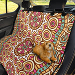 Pastel Ethnic Mandala Print Pet Car Back Seat Cover