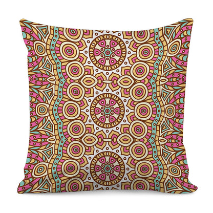 Pastel Ethnic Mandala Print Pillow Cover