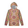 Pastel Ethnic Mandala Print Pullover Hoodie