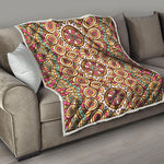 Pastel Ethnic Mandala Print Quilt